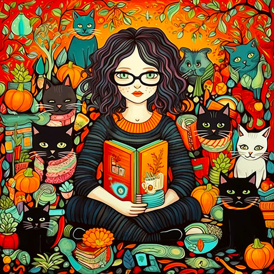 Halloween Limited Magic World Girl - Full Round Drill Diamond Painting 70*70CM