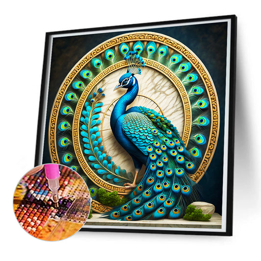 Peacock Disc - Full Round Drill Diamond Painting 50*50CM