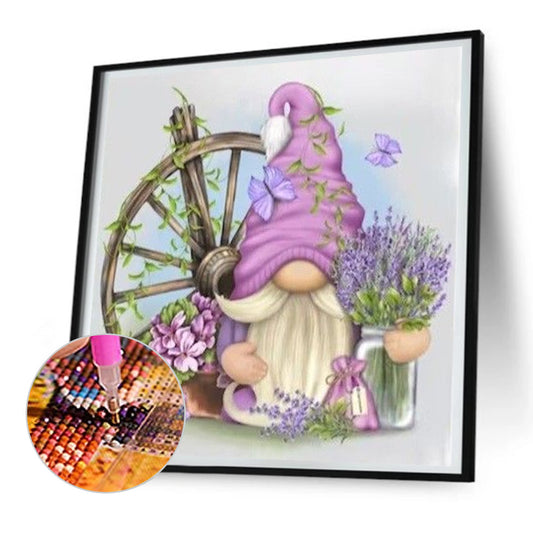 Lavender Gnome - Full Round Drill Diamond Painting 30*30CM