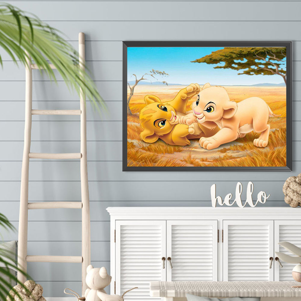 Lion King - Full Round Drill Diamond Painting 40*30CM