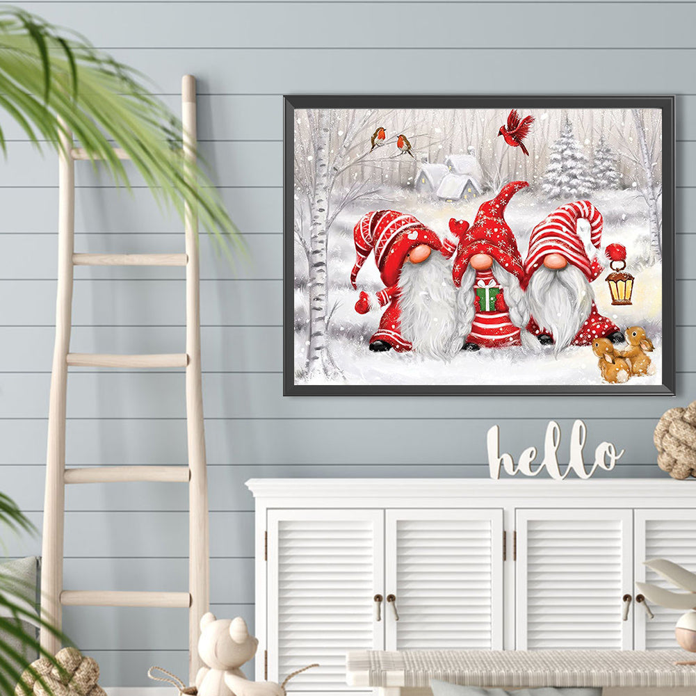 Holiday Gnome - Full Round Drill Diamond Painting 40*30CM