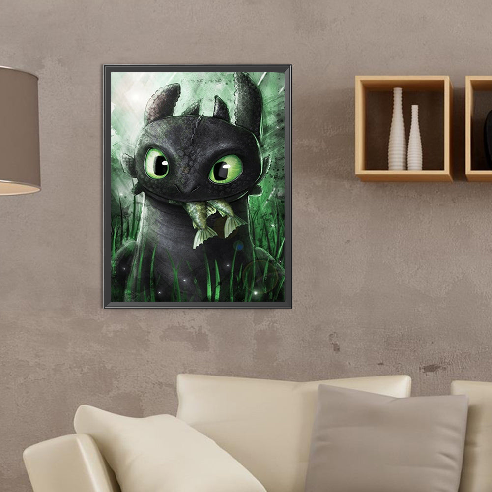 Cartoon Dragon - Full Round Drill Diamond Painting 30*40CM