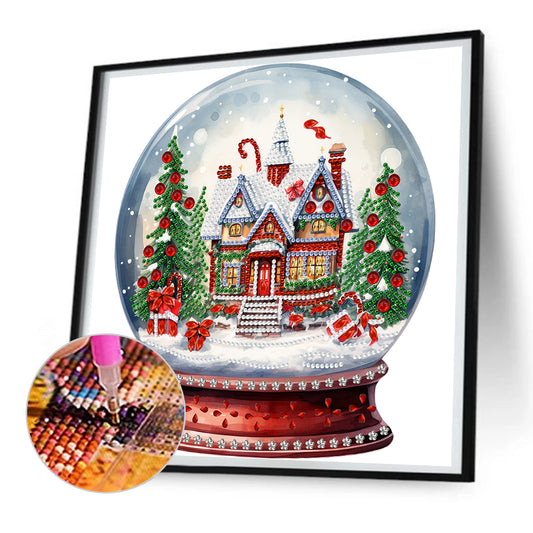 Christmas Crystal Ball - Special Shaped Drill Diamond Painting 30*30CM