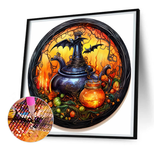 Scary Halloween - Full Round Drill Diamond Painting 30*30CM