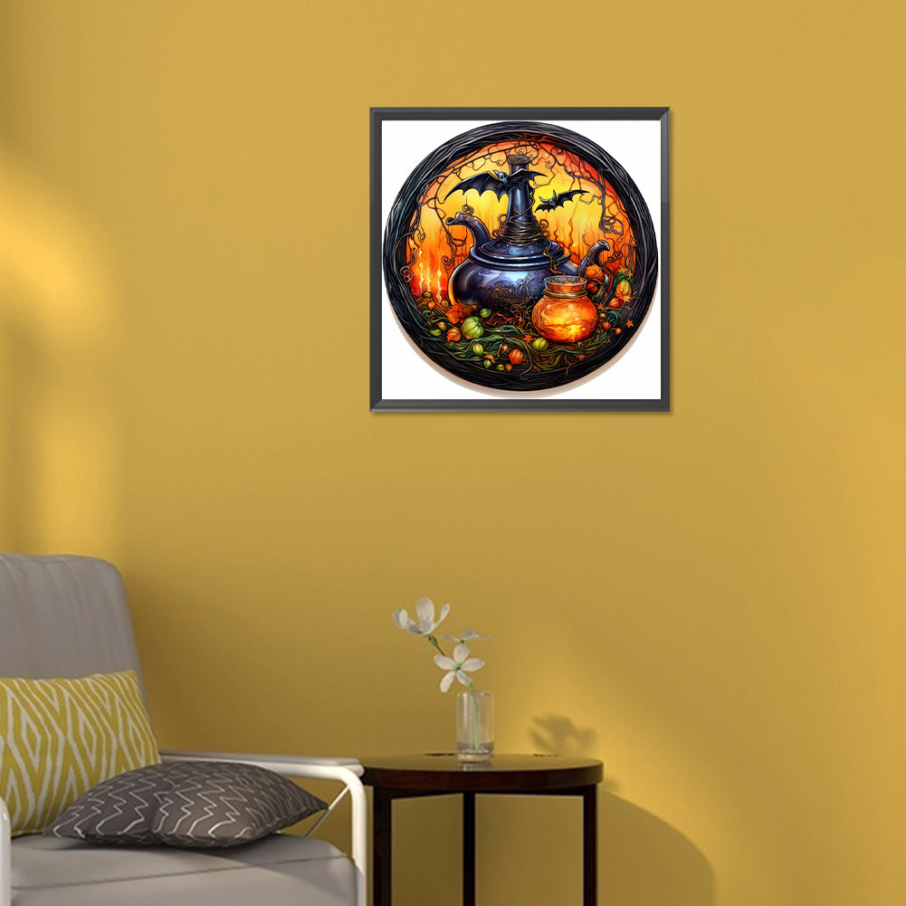 Scary Halloween - Full Round Drill Diamond Painting 30*30CM