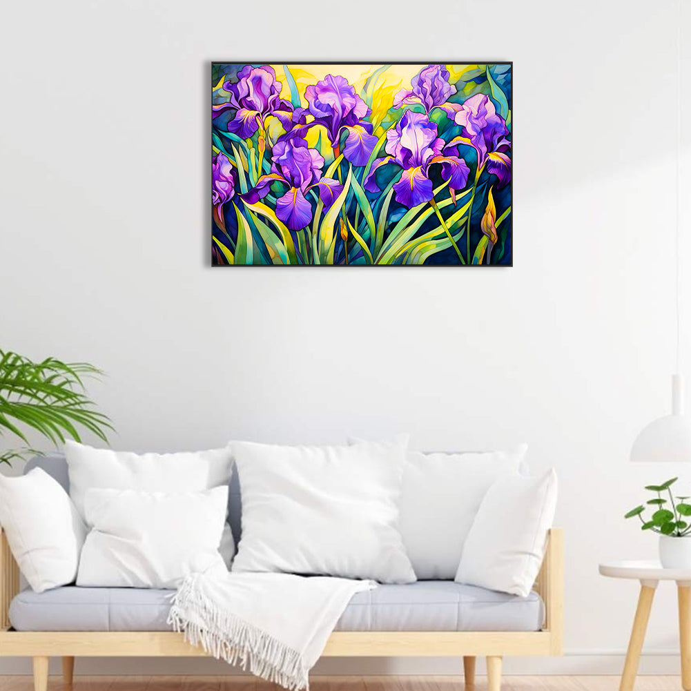 Iris Field - Full Round Drill Diamond Painting 60*40CM