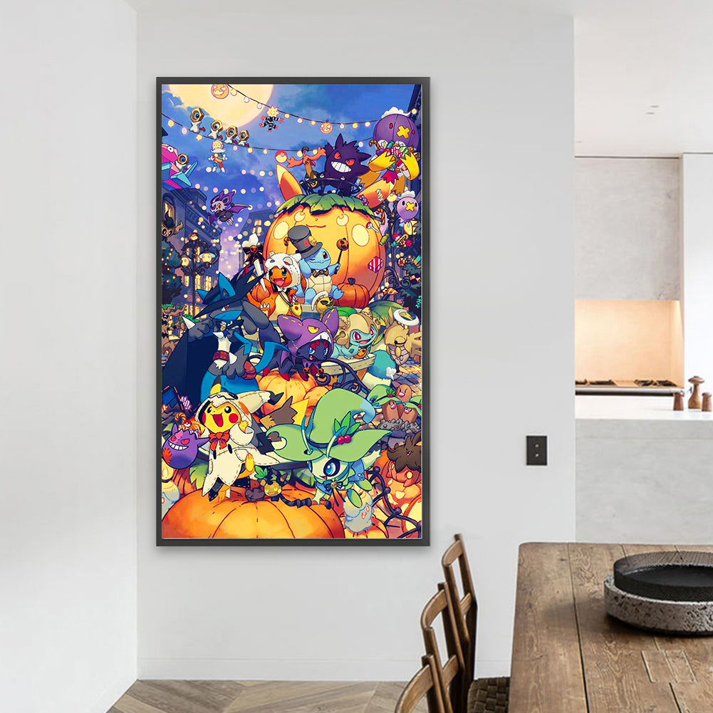 Halloween Park Pok¨¦mon - Full Round Drill Diamond Painting 40*70CM