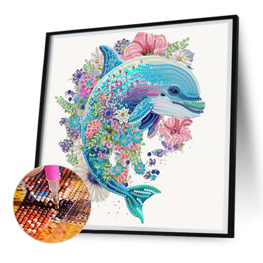 Dolphin - Special Shaped Drill Diamond Painting 30*30CM