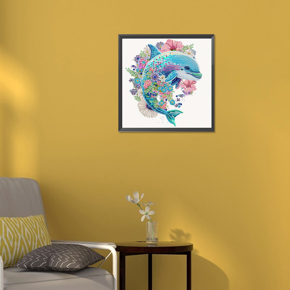 Dolphin - Special Shaped Drill Diamond Painting 30*30CM