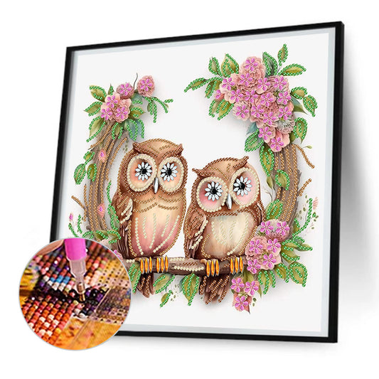 Owl - Special Shaped Drill Diamond Painting 30*30CM