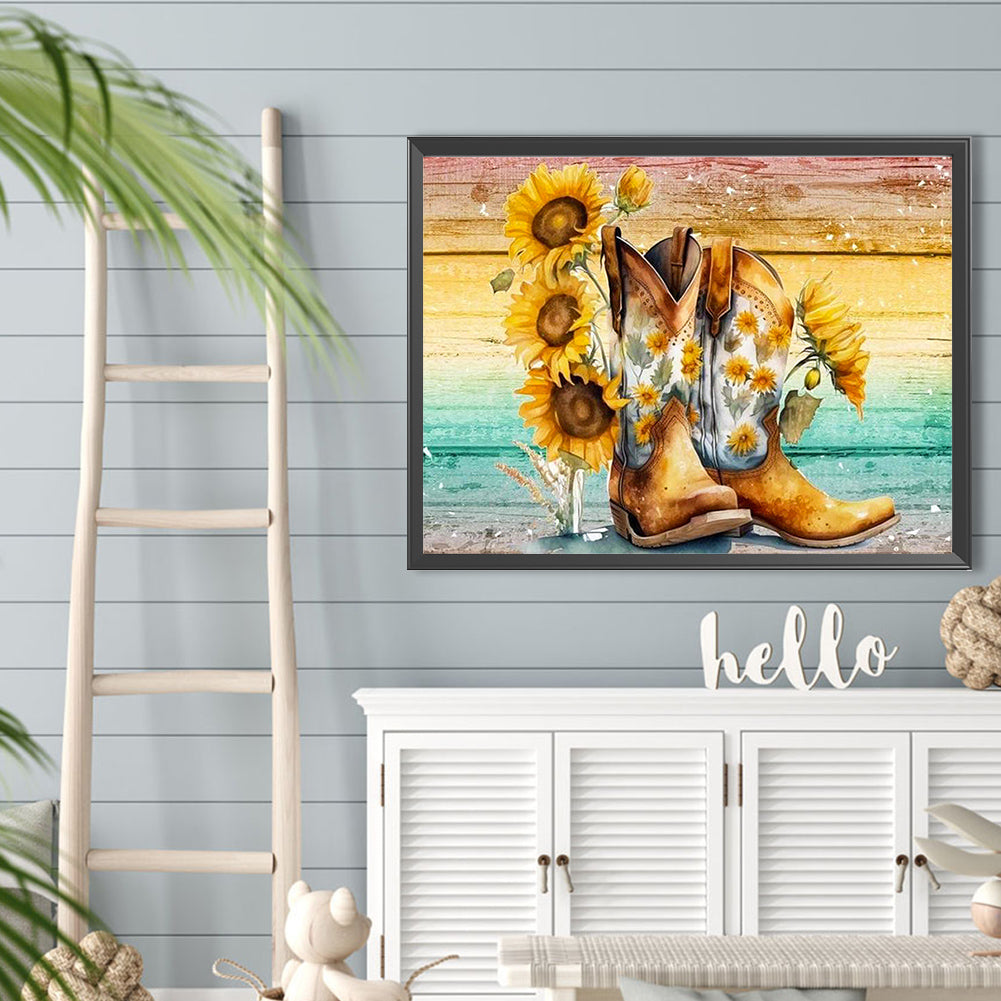Western Cowboy Feelings - Full Round Drill Diamond Painting 40*30CM