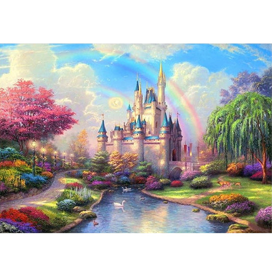 Disney Castle - 14CT Stamped Cross Stitch 65*50CM