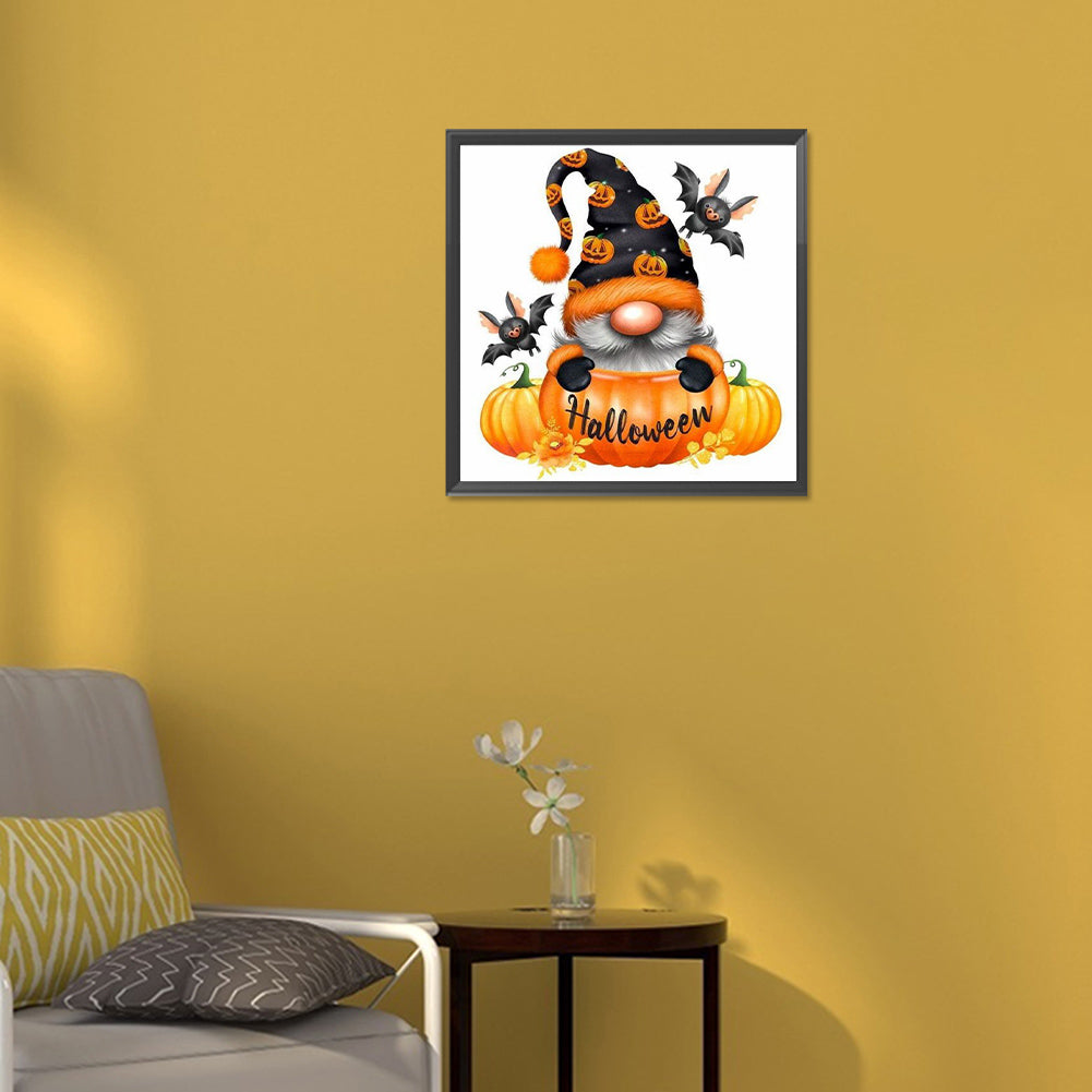 Halloween Gnome - Full Round Drill Diamond Painting 30*30CM