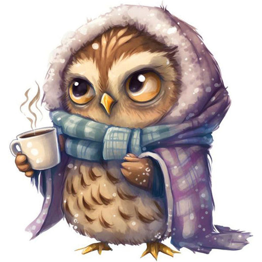 Owl - 18CT Stamped Cross Stitch 20*20CM