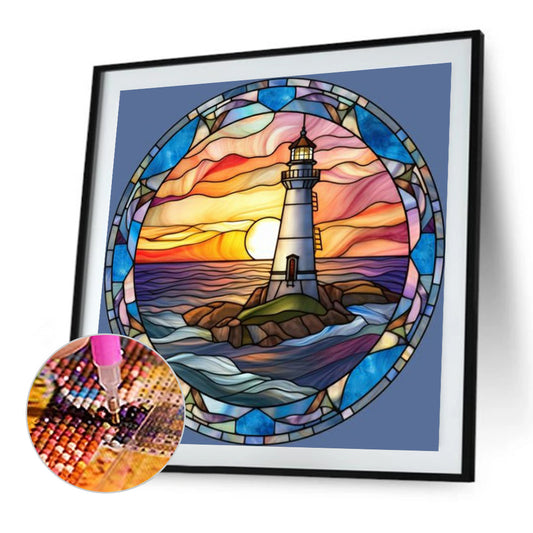 Lighthouse - Full Round Drill Diamond Painting 40*40CM