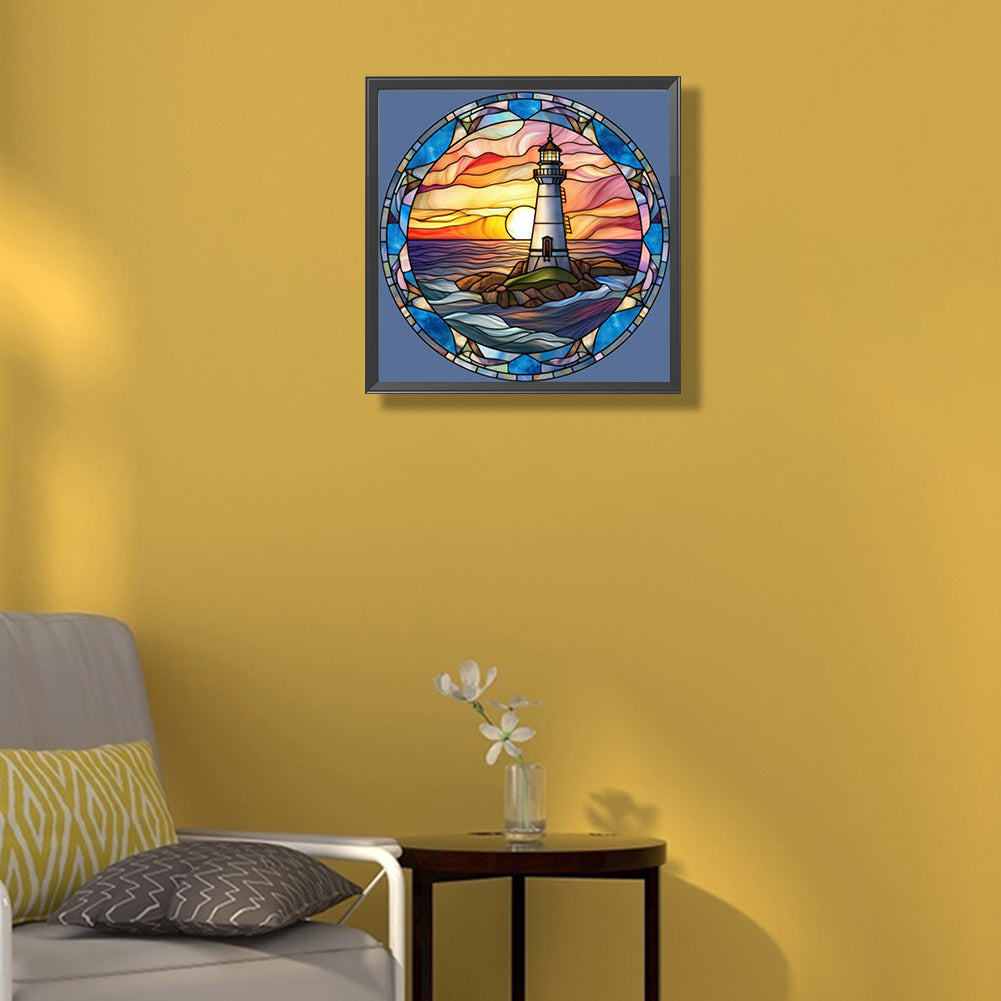 Lighthouse - Full Round Drill Diamond Painting 40*40CM