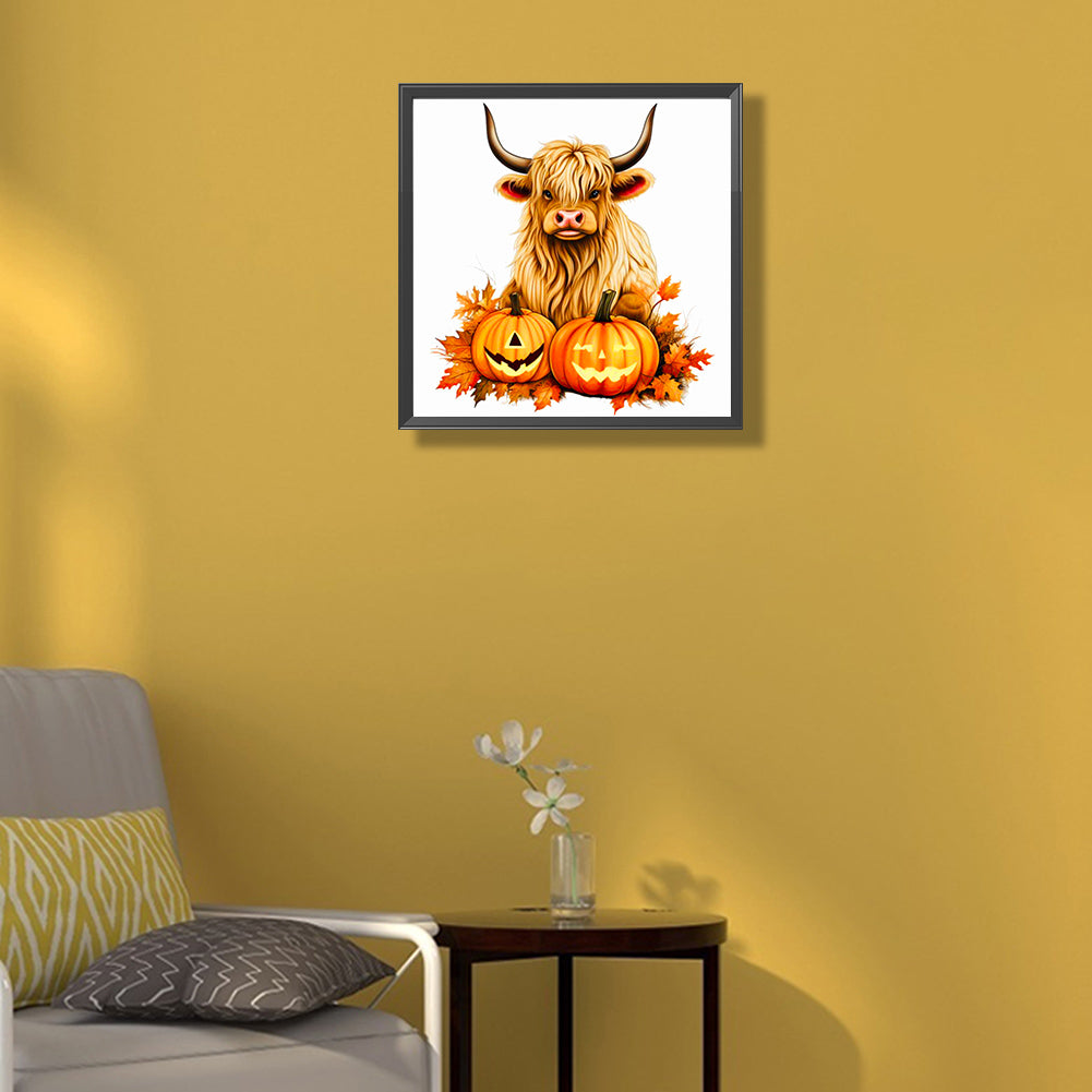 Cow And Pumpkin - Full Round Drill Diamond Painting 40*40CM