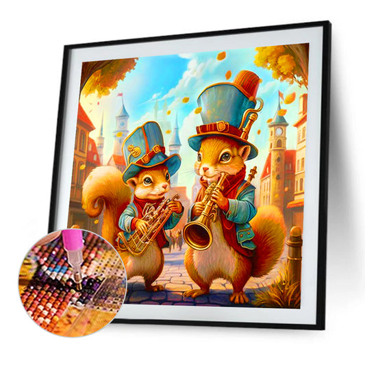 Squirrel - Full Round Drill Diamond Painting 40*40CM