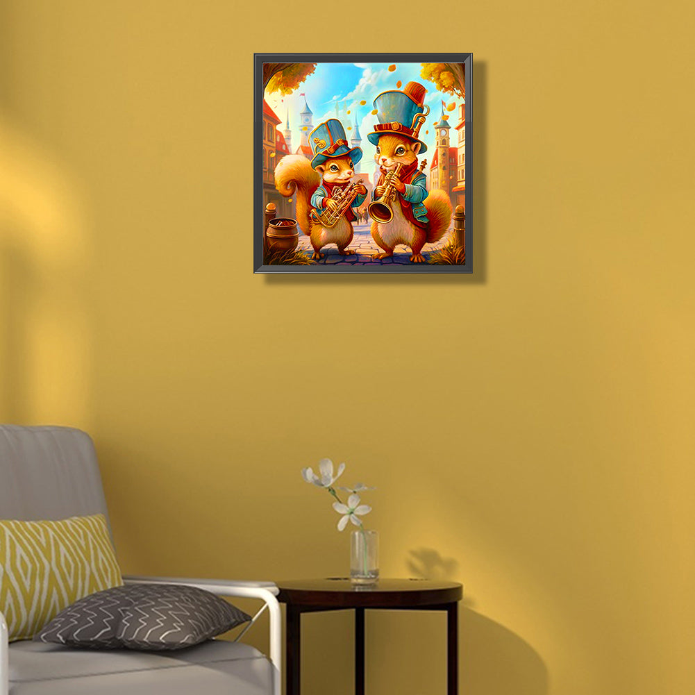 Squirrel - Full Round Drill Diamond Painting 40*40CM