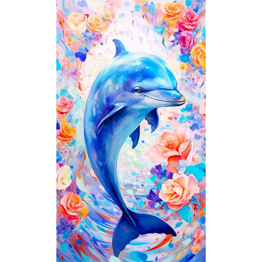 Dolphin - Full Round Drill Diamond Painting 40*70CM