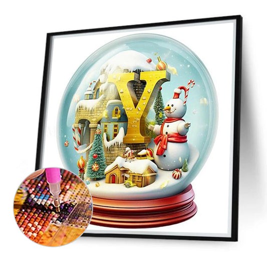 Christmas Alphabet Crystal Ball Y - Full Round Drill Diamond Painting 40*40CM