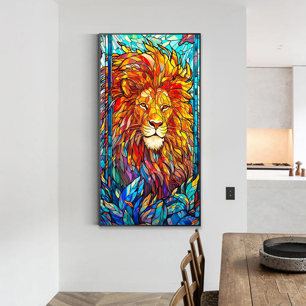 Smiling Lion - Full Round Drill Diamond Painting 40*70CM