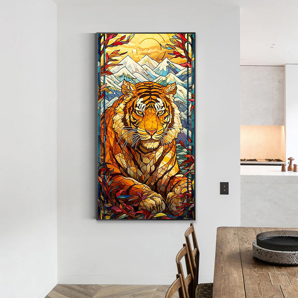 Tiger In Painting - Full Round Drill Diamond Painting 40*70CM