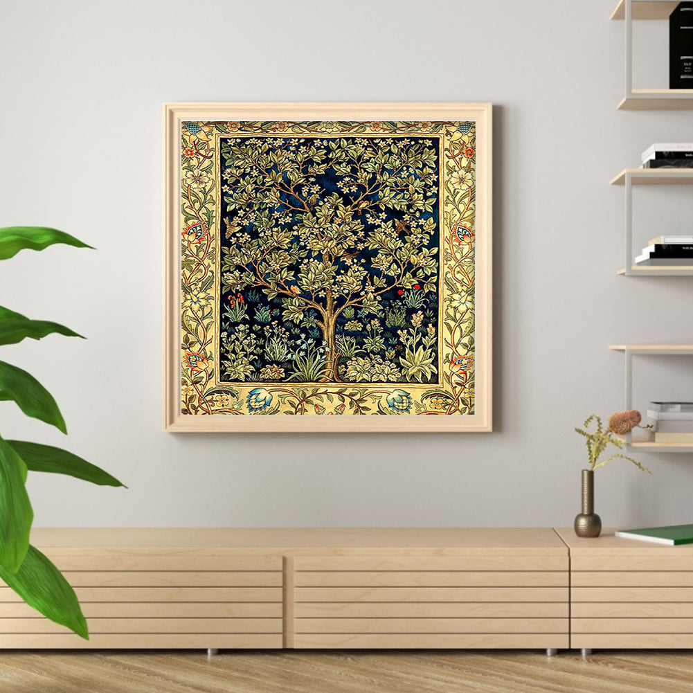 Flowers And Grass - 11CT Stamped Cross Stitch 50*50CM