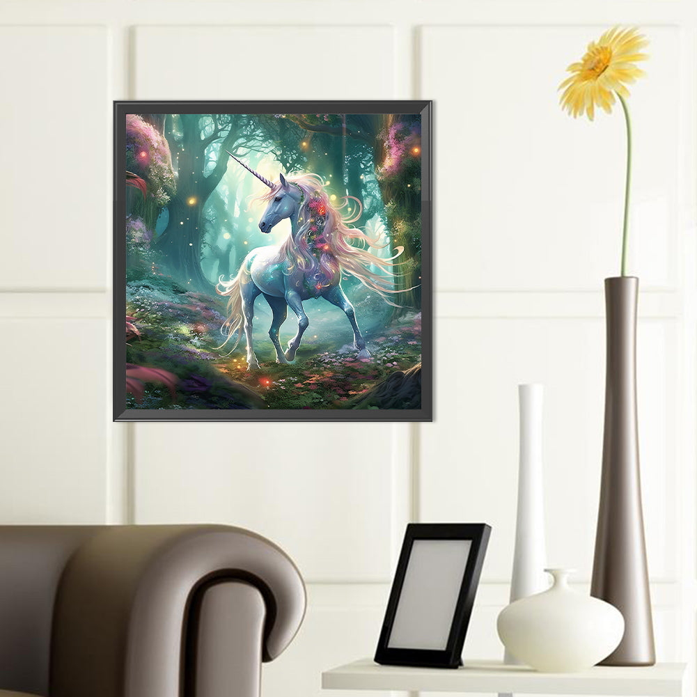 Forest Unicorn - Full Round Drill Diamond Painting 40*40CM