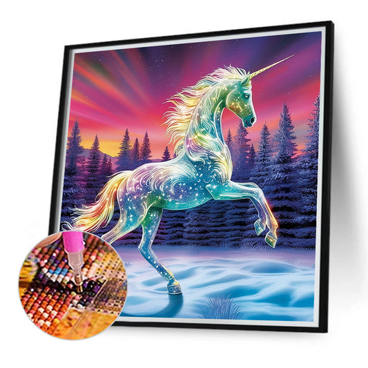 Forest Unicorn - Full Round Drill Diamond Painting 40*40CM