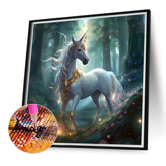 Forest Unicorn - Full Round Drill Diamond Painting 40*40CM