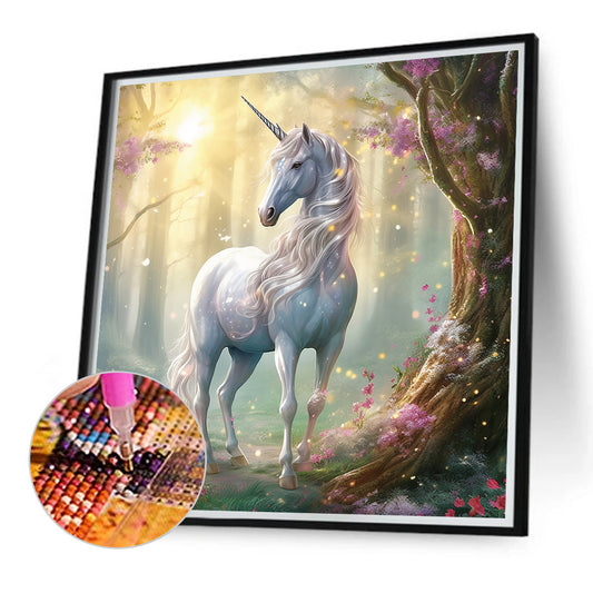 Forest Unicorn - Full Round Drill Diamond Painting 40*40CM