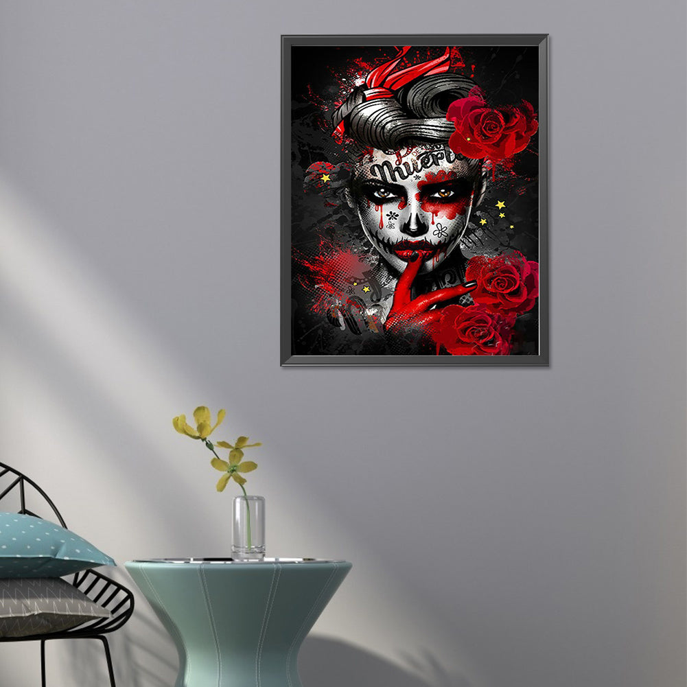 Doodle Woman - Full Round Drill Diamond Painting 40*50CM