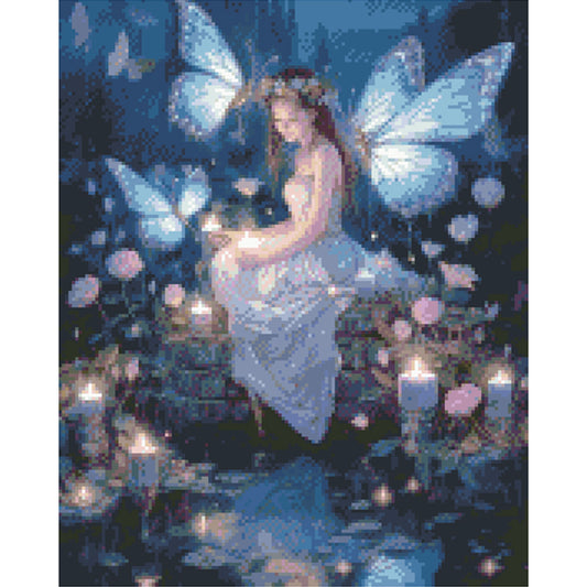 Butterfly Girl - Full Round AB Drill Diamond Painting 40*50CM