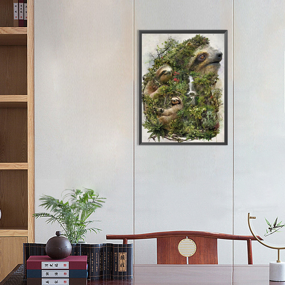 Sloth - Full Round AB Drill Diamond Painting 40*55CM