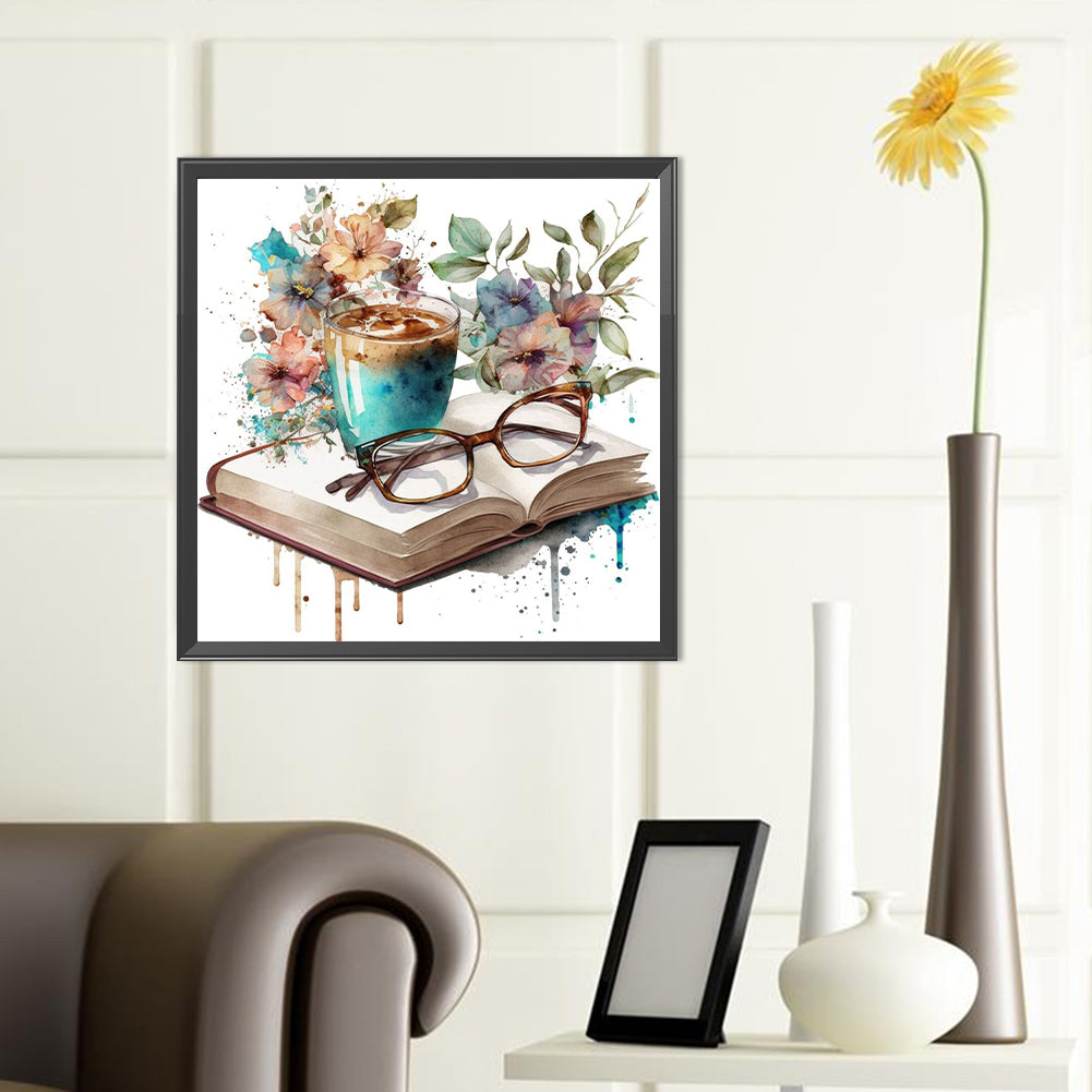 Books And Coffee - Full Round Drill Diamond Painting 40*40CM