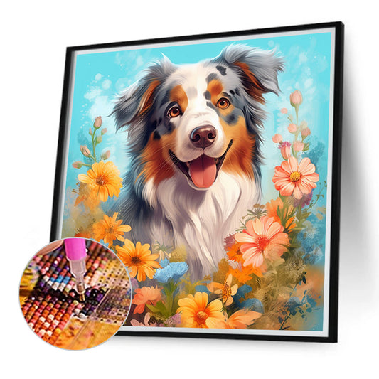 Laughing Dog - Full Round Drill Diamond Painting 40*40CM