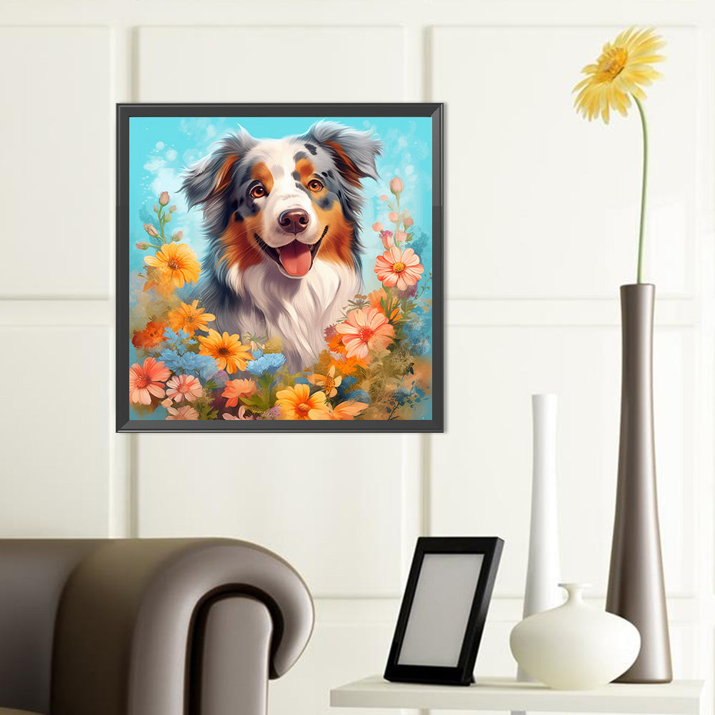 Laughing Dog - Full Round Drill Diamond Painting 40*40CM