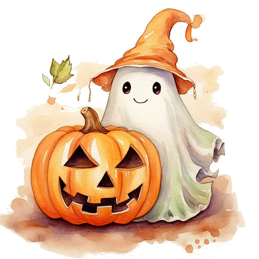 Halloween Pumpkins And Imps - 18CT Stamped Cross Stitch 25*25CM