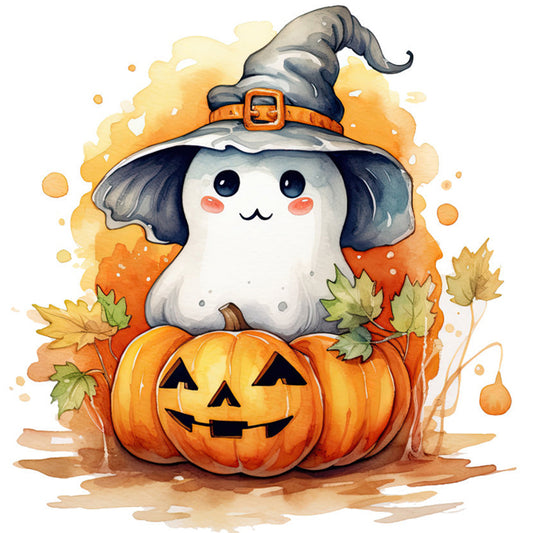 Halloween Pumpkins And Imps - 18CT Stamped Cross Stitch 25*25CM