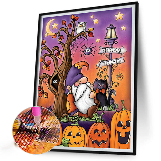 Halloween Gnome - Full Round Drill Diamond Painting 40*50CM