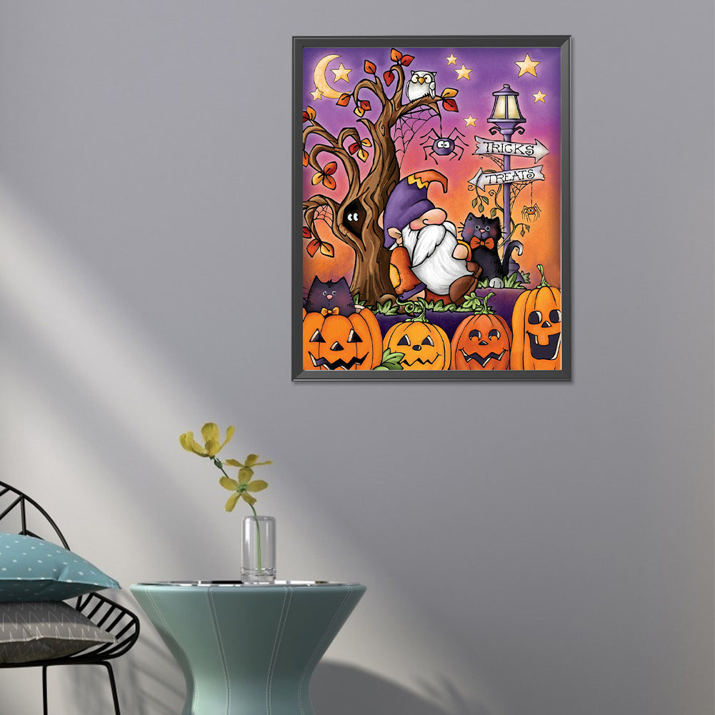 Halloween Gnome - Full Round Drill Diamond Painting 40*50CM