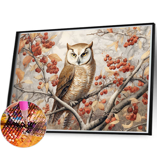 Owl - Full Round Drill Diamond Painting 60*40CM