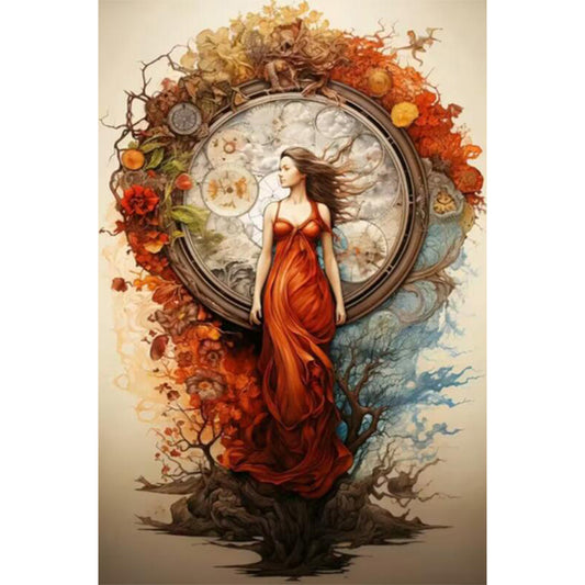 Classical Beauty - 11CT Stamped Cross Stitch 50*75CM