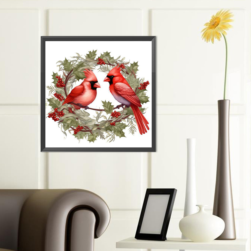 Nordic Cardinal - Full Round Drill Diamond Painting 40*40CM
