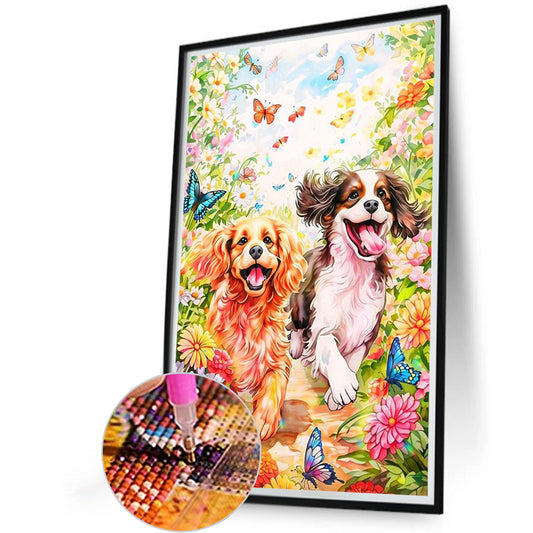 Running Dog - Full Round Drill Diamond Painting 40*60CM