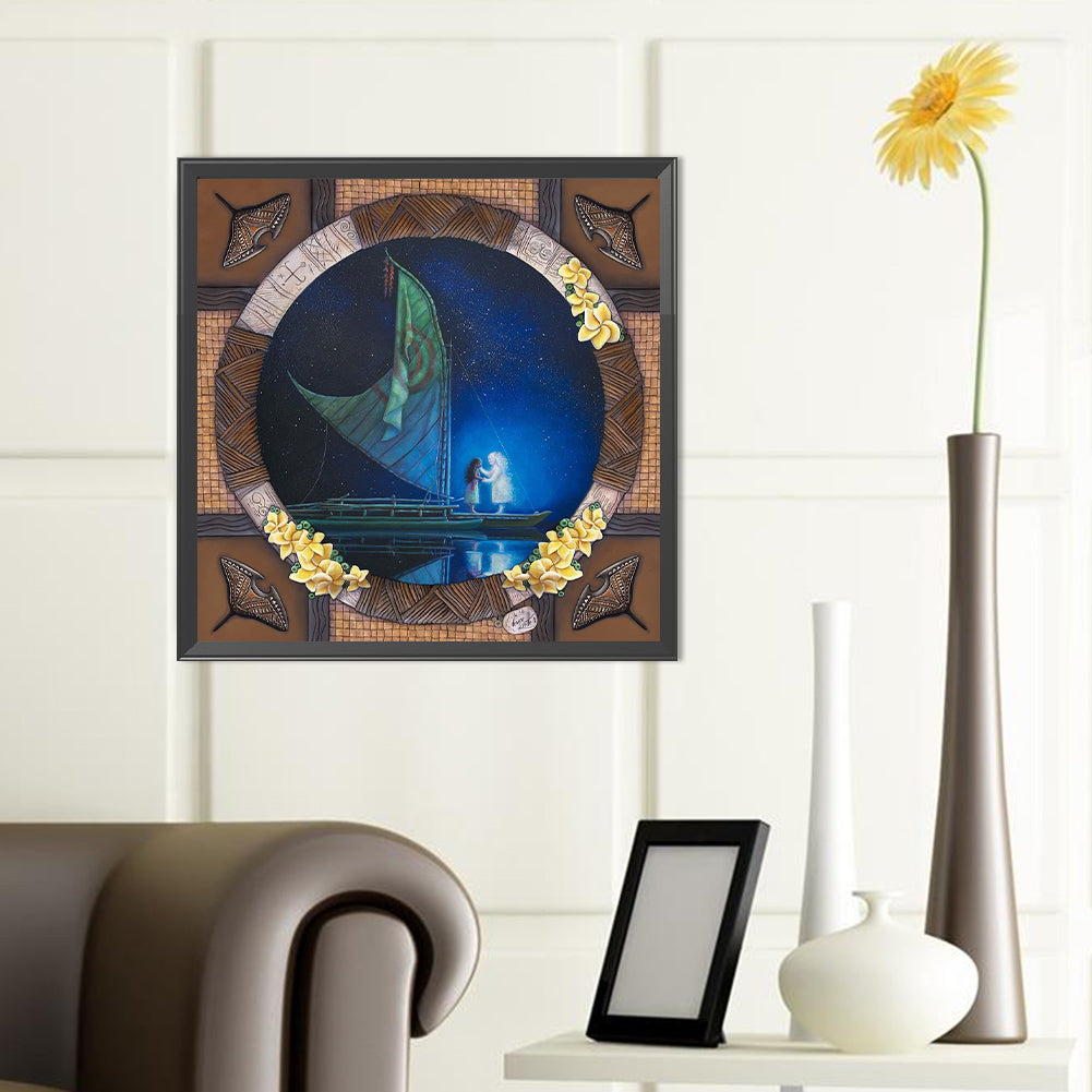 Grandma Hug - Full Round Drill Diamond Painting 40*40CM