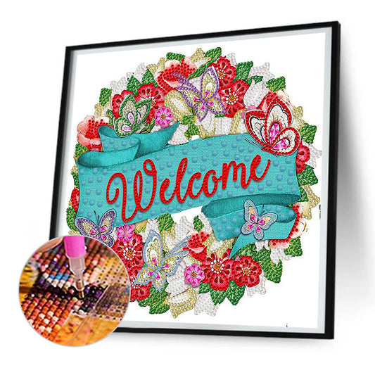 Butterfly Garland - Special Shaped Drill Diamond Painting 30*30CM