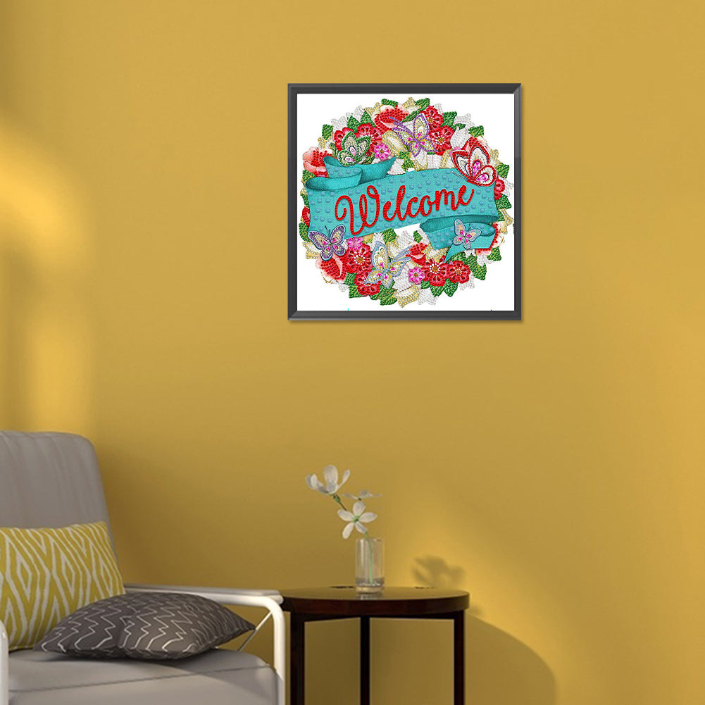 Butterfly Garland - Special Shaped Drill Diamond Painting 30*30CM