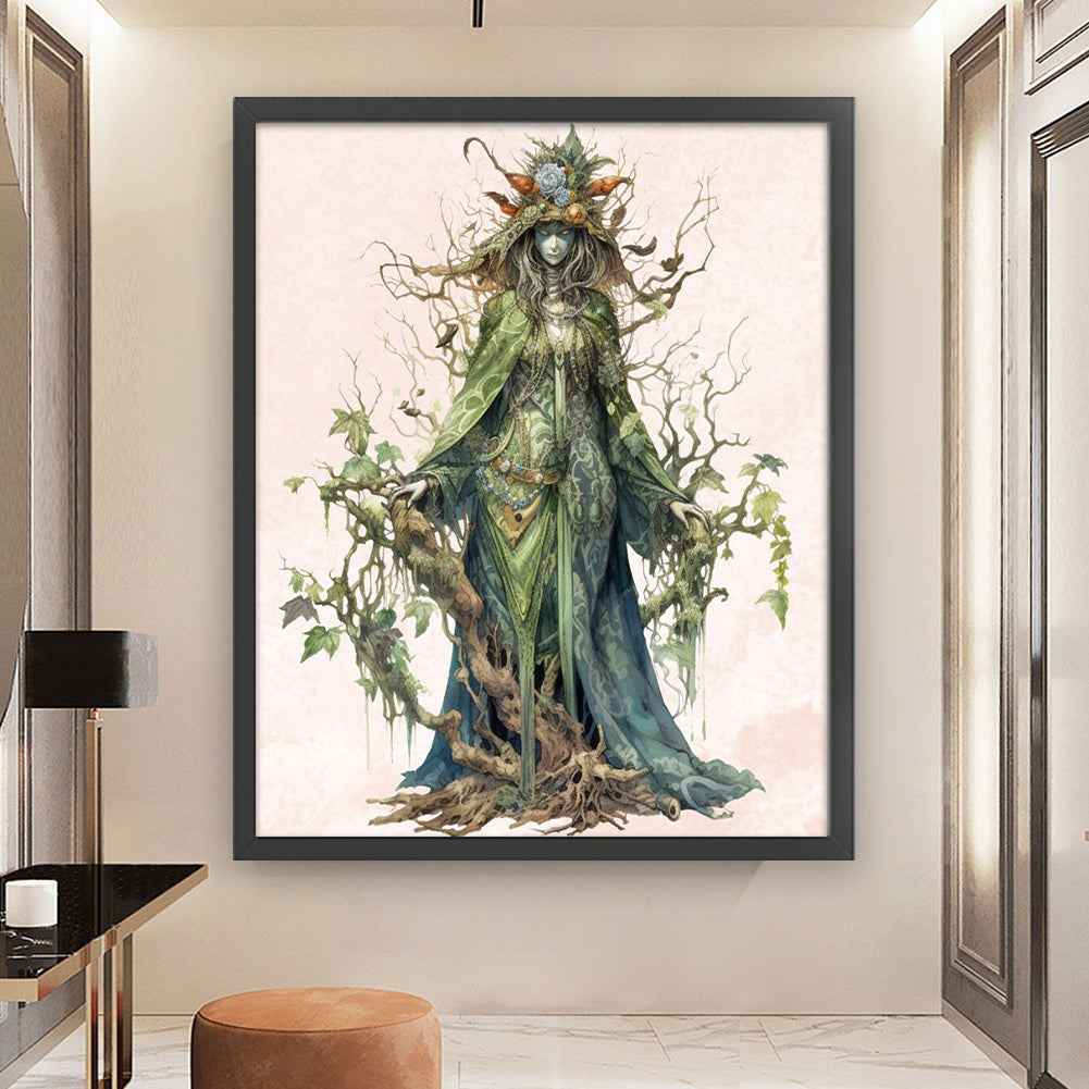 Witch - 11CT Stamped Cross Stitch 50*60CM